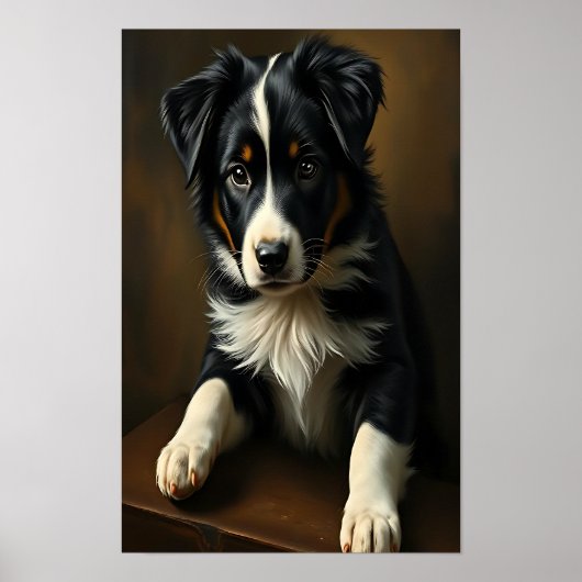 Cute Border Collie Poster (Voorkant)