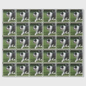 Cute Border Collie Puppy Cadeaupapier (Vlak)