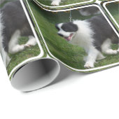 Cute Border Collie Puppy Cadeaupapier (Rol Hoek)