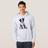 Cute Border Collie Puppy Hoodie (Voorkant volledig)