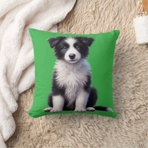 Cute Border Collie Puppy Kussen