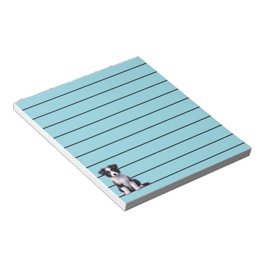 Cute Border Collie Puppy Notitieblok (Schuin)