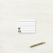 Cute Border Collie Puppy Post-it® Notes (Op bureau)