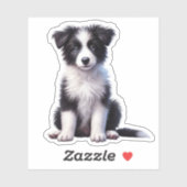 Cute Border Collie Puppy Sticker (Vel)