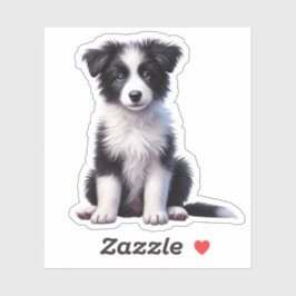 Cute Border Collie Puppy Sticker