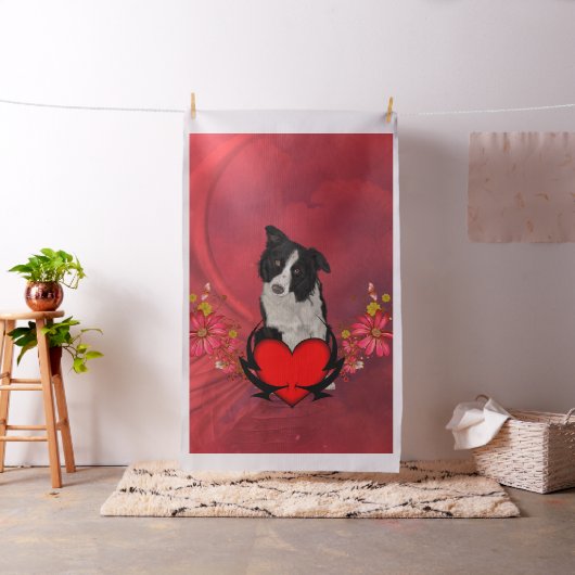 Cute border collie stof (Voorbeeld)