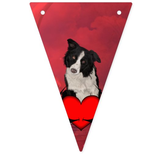 Cute border collie vlaggetjes (Tweede vlag)