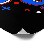 Cute Boricua Girl Puerto Rico Glitter Poster (Hoek)