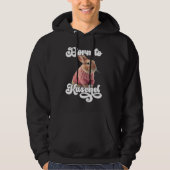 Cute Born to Cuddly Rabbit Retro Winter Ski Rabbit Hoodie (Voorkant)