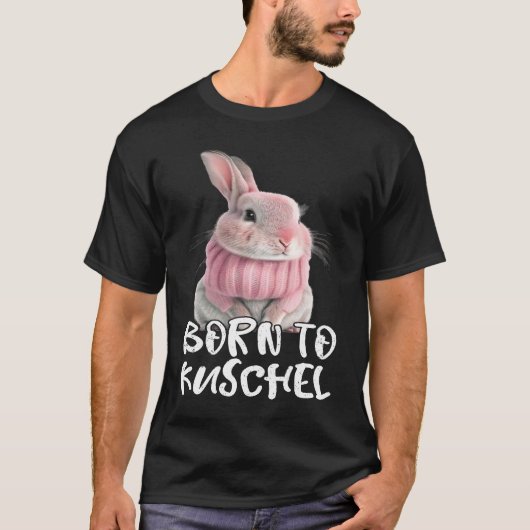 Cute Born to Cudly Rabbit Winter Rabbit Mum T-shirt (Voorkant)