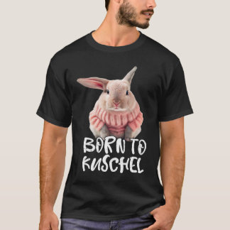 Cute Born to Cudst Rabbit Mum Ski Rabbit Winter R T-shirt