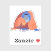 Cute Bornean Orangutan Sticker (Vel)