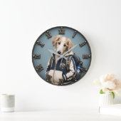 Cute Borzoi Puppy Grote Klok (Huis)