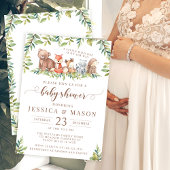 Cute bos bosbaba jongensfeest uitnodiging