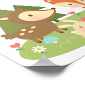 Cute bos bosdier kinderkamer decor poster (Hoek)