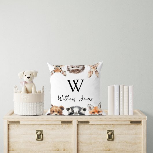 Cute bos bosdier vrienden baby nursery kussen