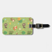 Cute bos bosdierpatroon voor kinderen bagagelabel (Voorkant horizontaal)