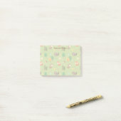 Cute bos bosdierpatroon voor kinderen post-it® notes (Op bureau)