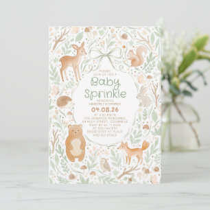 Cute Bos Dieren Baby Feestje Kaart