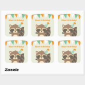 Cute Bos Wasbeer Verjaardagsfeest Stickers (Vel)