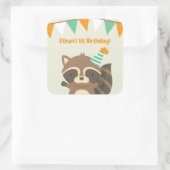 Cute Bos Wasbeer Verjaardagsfeest Stickers (Tas)