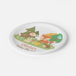Cute Bosdier Baby Shower Feest Benodigdheden Papieren Bordje