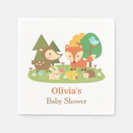 Cute Bosdier Baby Shower Feest Benodigdheden Servet