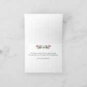 Cute bosdier kind verjaardag bedankkaart (Binnen)