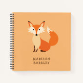 Cute bosdier van Fox Kid Notitieboek (Voorkant)