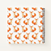 Cute bosdier van Fox Kid Notitieboek (Achterkant)
