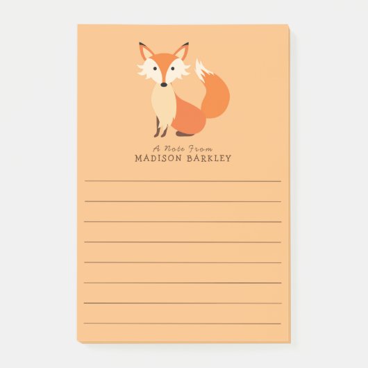 Cute Bosdier van Fox Kid Post-it® Notes (Voorkant)