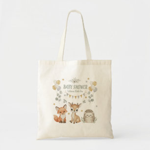 Cute Bosdieren Baby Shower   Vos, Hert Tote Bag