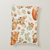 Cute bosdieren en bessen patroon accent kussen (Achterkant (Verticaal))