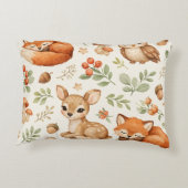 Cute bosdieren en bessen patroon accent kussen (Achterkant)