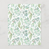Cute bosdieren groen baby shower (Achterkant)