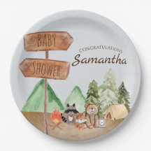 Cute bosdieren in het bos op een camping babyshowe
