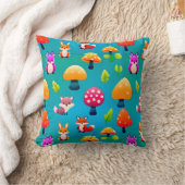 Cute bosdieren voor speelse kinderkamer decoratie kussen (Deken)