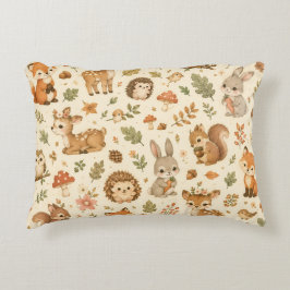 Cute Bosdieren Waterverf Patroon Accent Kussen
