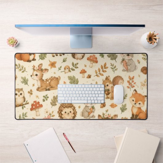 Cute Bosdieren Waterverf Patroon  Bureaumat (Kantoor 1)