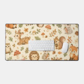Cute Bosdieren Waterverf Patroon  Bureaumat (Keyboard & Muis)