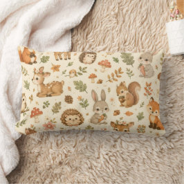 Cute Bosdieren Waterverf Patroon Kussen