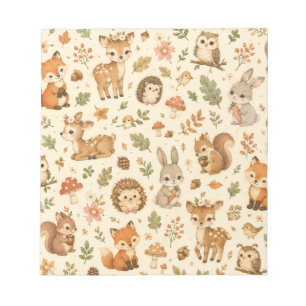 Cute Bosdieren Waterverf Patroon Notitieblok