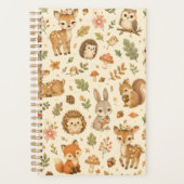 Cute Bosdieren Waterverf Patroon Planner (Voorkant)