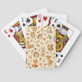 Cute Bosdieren Waterverf Patroon Pokerkaarten (Achterkant)