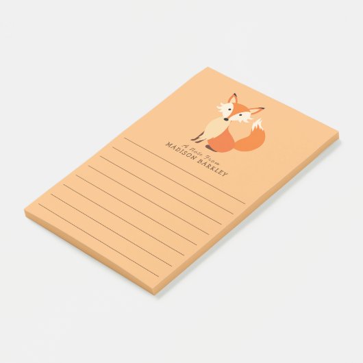 Cute bosdierentuin van de vosjes post-it® notes (Schuin)