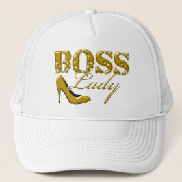 Cute Boss Lady Gold Design Trucker Pet