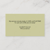 Cute Boston Terrier Cartoon Dog - Animals Pet Care Visitekaartje (Achterkant)