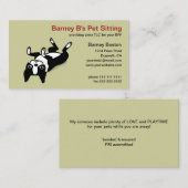 Cute Boston Terrier Cartoon Dog - Animals Pet Care Visitekaartje (Voorkant / Achterkant)