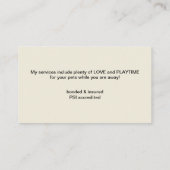 Cute Boston Terrier Cartoon Dog - Animals Pet Care Visitekaartje (Achterkant)