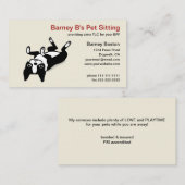 Cute Boston Terrier Cartoon Dog - Animals Pet Care Visitekaartje (Voorkant / Achterkant)